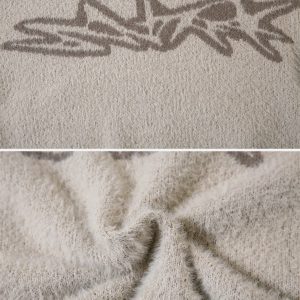 Concert Outfit Barbed Jacquard Knitted Sweater