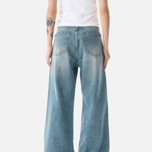 Concert Outfit Basic Distressed Loose Jeans