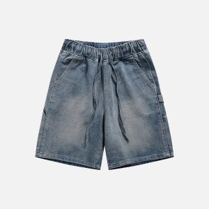 Concert Outfit Basic Drawstring Washed Jorts