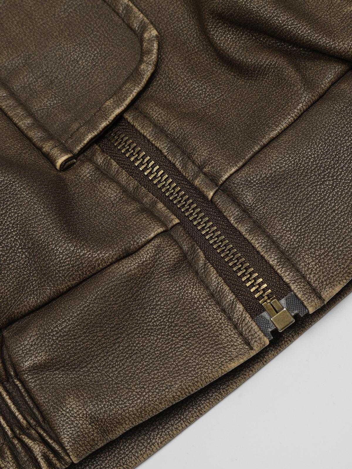 Concert Outfit Basic Pocket Faux Leather Jacket Concert Outfit Basic Pocket Faux Leather Jacket