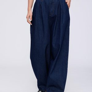 Concert Outfit Basic Tapered Baggy Jeans