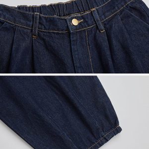 Concert Outfit Basic Tapered Baggy Jeans