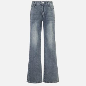 Concert Outfit Basic Washed Low-Rise Jeans