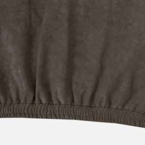 Concert Outfit Basic Zip Up Faux Leather Jacket