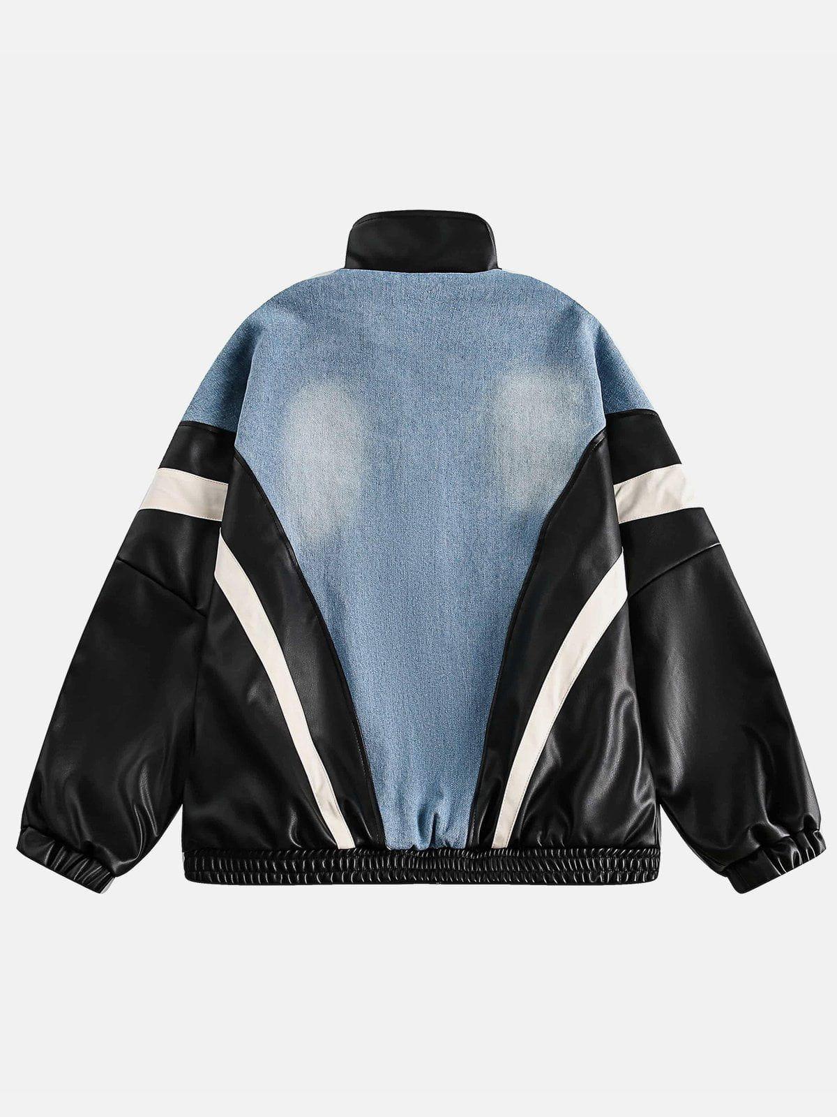 Concert Outfit Batwing Sleeves Faux Leather Jacket Concert Outfit Batwing Sleeves Faux Leather Jacket