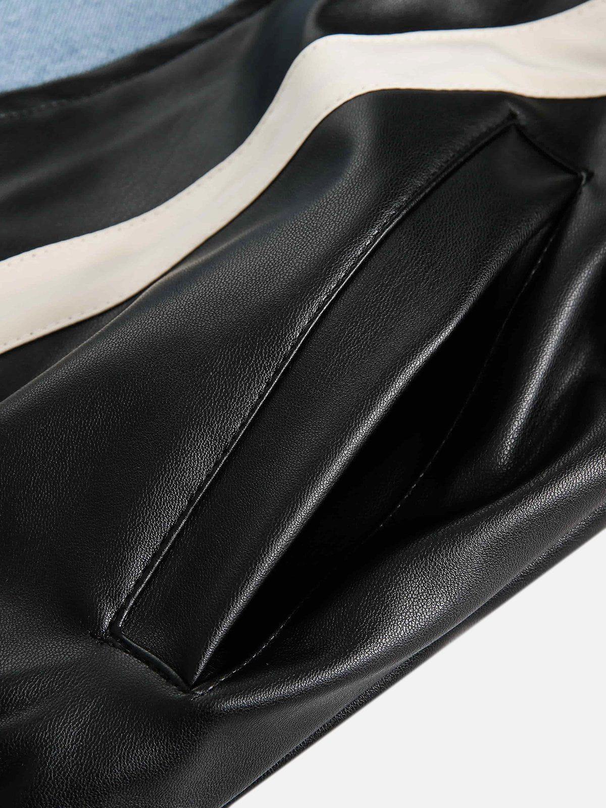 Concert Outfit Batwing Sleeves Faux Leather Jacket Concert Outfit Batwing Sleeves Faux Leather Jacket