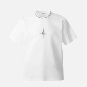 Concert Outfit Beaded Crew Neck High Street Tee