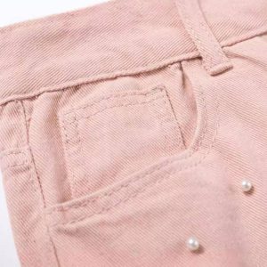 Concert Outfit Beaded Straight Jeans