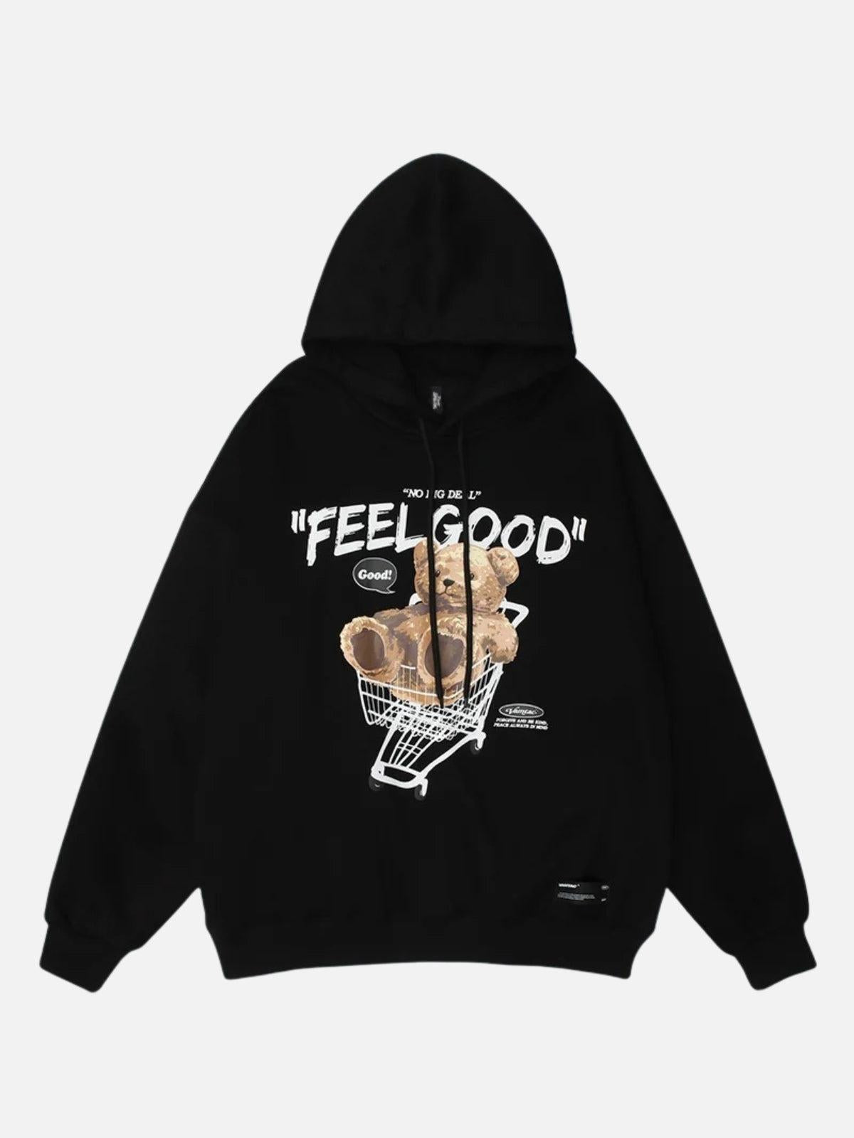 Concert Outfit Bear Shopping Cart Print Hoodie Concert Outfit Bear Shopping Cart Print Hoodie