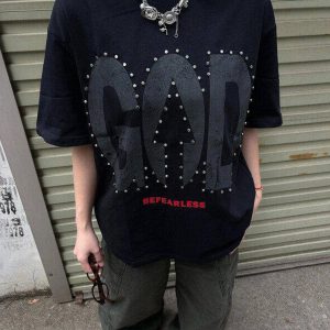 Concert Outfit BEFEARLESS' Print Slogan T-Shirt