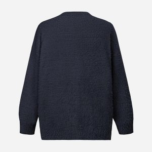 Concert Outfit Black Eye Pattern Sweater