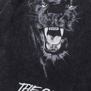 Concert Outfit Black Panther Print T-Shirt