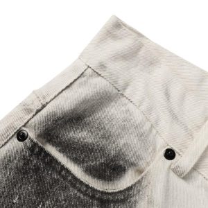 Concert Outfit Black Stains Washed Jeans