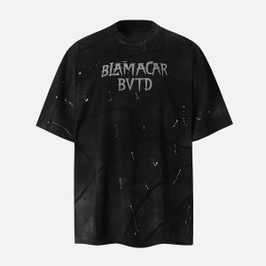 Concert Outfit BLAMACAR BVTD Oversized Tie-Dye T-Shirt