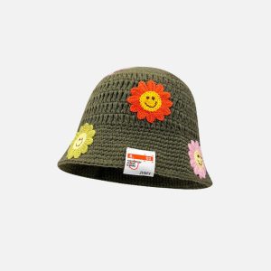 Concert Outfit Bloom Knit Bucket Hat