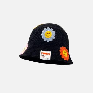 Concert Outfit Bloom Knit Bucket Hat