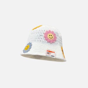Concert Outfit Bloom Knit Bucket Hat