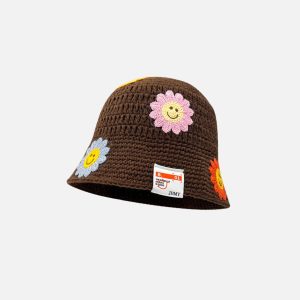 Concert Outfit Bloom Knit Bucket Hat