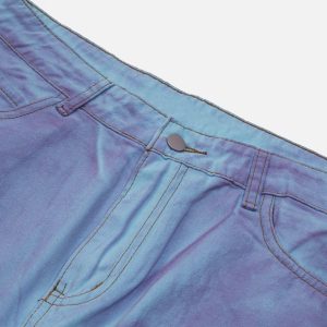 Concert Outfit Blue Purple Loose Jeans