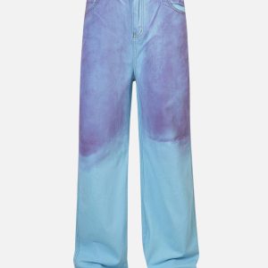 Concert Outfit Blue Purple Loose Jeans