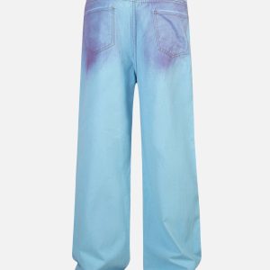 Concert Outfit Blue Purple Loose Jeans