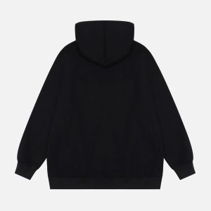 Concert Outfit Blur Graphic Chain Hooded Sweatshirt