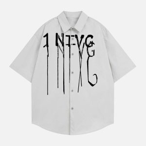 Concert Outfit Bold Letter Graphic Short-Sleeve Shirt