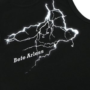 Concert Outfit Bold Lightning Graphic Vest