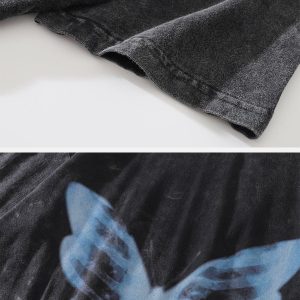 Concert Outfit Bone Butterfly Washed Graphic Tee