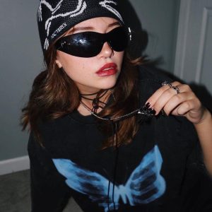 Concert Outfit Bone Butterfly Washed Graphic Tee