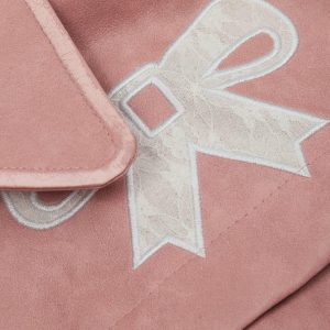 Concert Outfit Bow Cropped Faux Leather Jacket