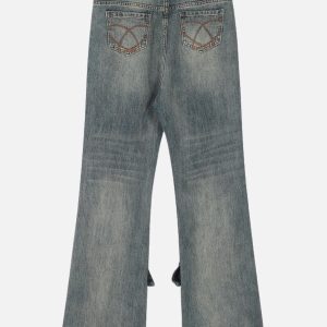 Concert Outfit Bow Decoration Jeans