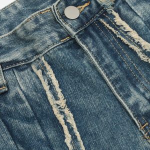 Concert Outfit Bow Fringe Washed Jeans