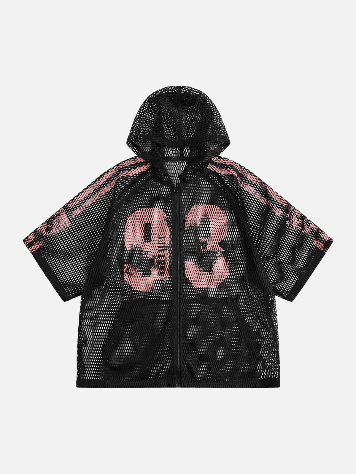 Concert Outfit Breathable Mesh Hooded Snake Print Jersey T-Shirt Concert Outfit Breathable Mesh Hooded Snake Print Jersey T-Shirt