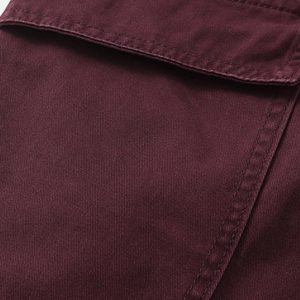 Concert Outfit Burgundy Multi Pocket Jeans