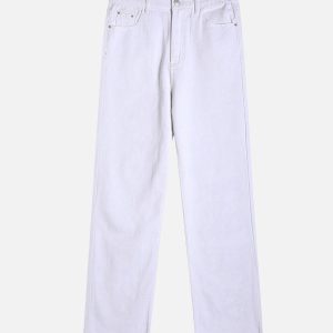 Concert Outfit Burning Text Embroidered Letters Jeans