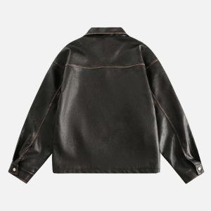 Concert Outfit Butterfly Faux Leather Jacket