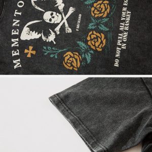 Concert Outfit Butterfly Skull Print Tee