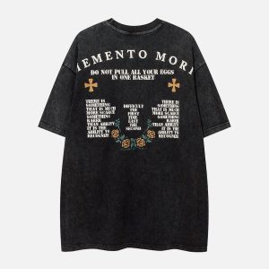 Concert Outfit Butterfly Skull Print Tee