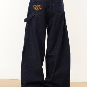 Concert Outfit Button Embroidered Barrel Jeans