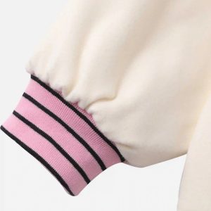 Concert Outfit Buttoned Star Embroidered Baseball Jacket