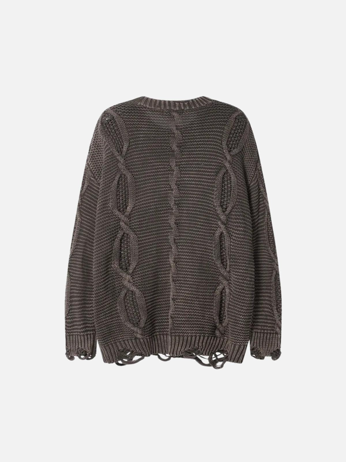 Concert Outfit Cable Knit Ripped Sweater Concert Outfit Cable Knit Ripped Sweater