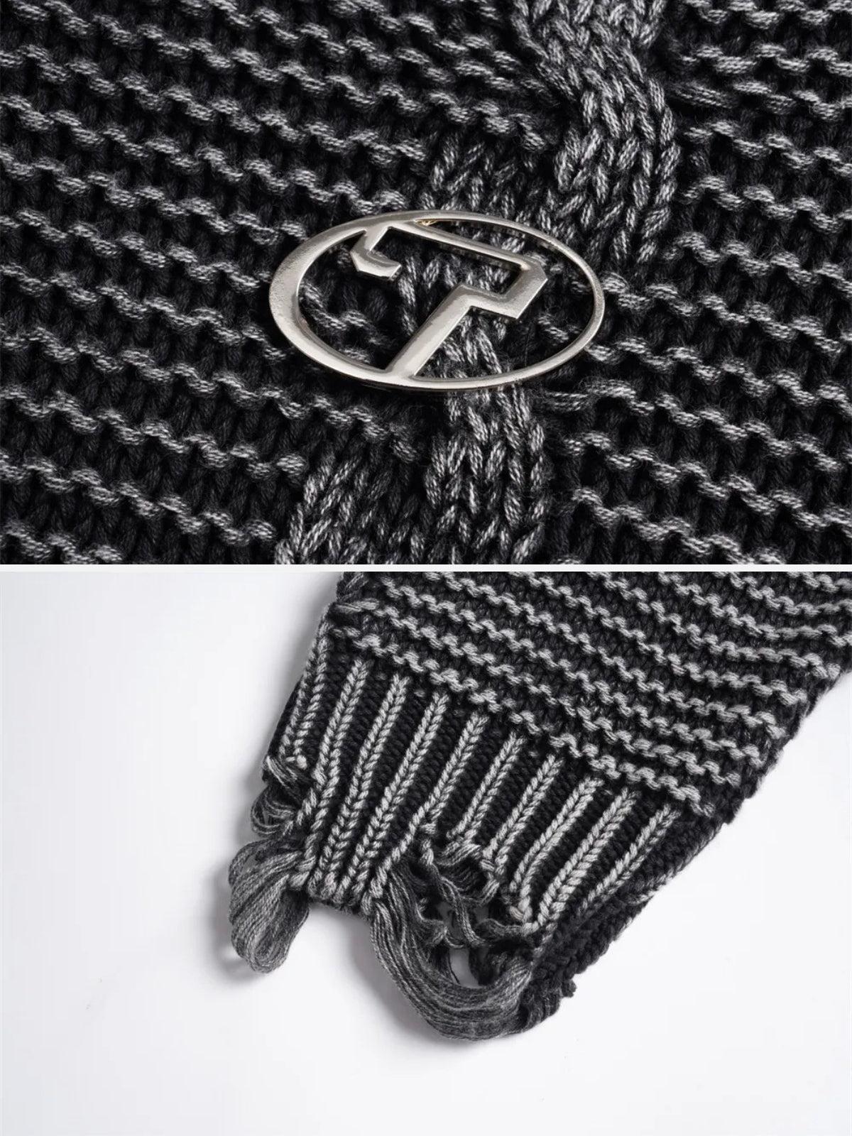 Concert Outfit Cable Knit Ripped Sweater Concert Outfit Cable Knit Ripped Sweater