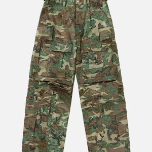 Concert Outfit Camouflage Adjustable Belt Cargo Pants