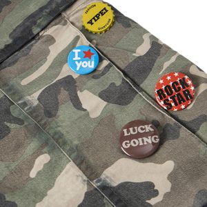 Concert Outfit Camouflage Badge Cargo Shorts