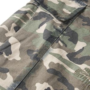 Concert Outfit Camouflage Badge Cargo Shorts
