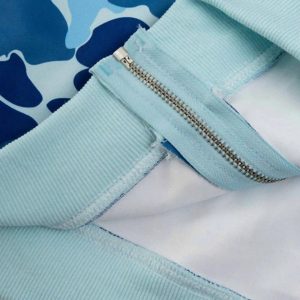 Concert Outfit Camouflage Double Cap Design Hoodie