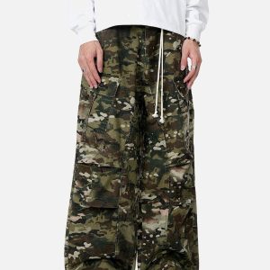 Concert Outfit Camouflage Drawstring Cargo Pants