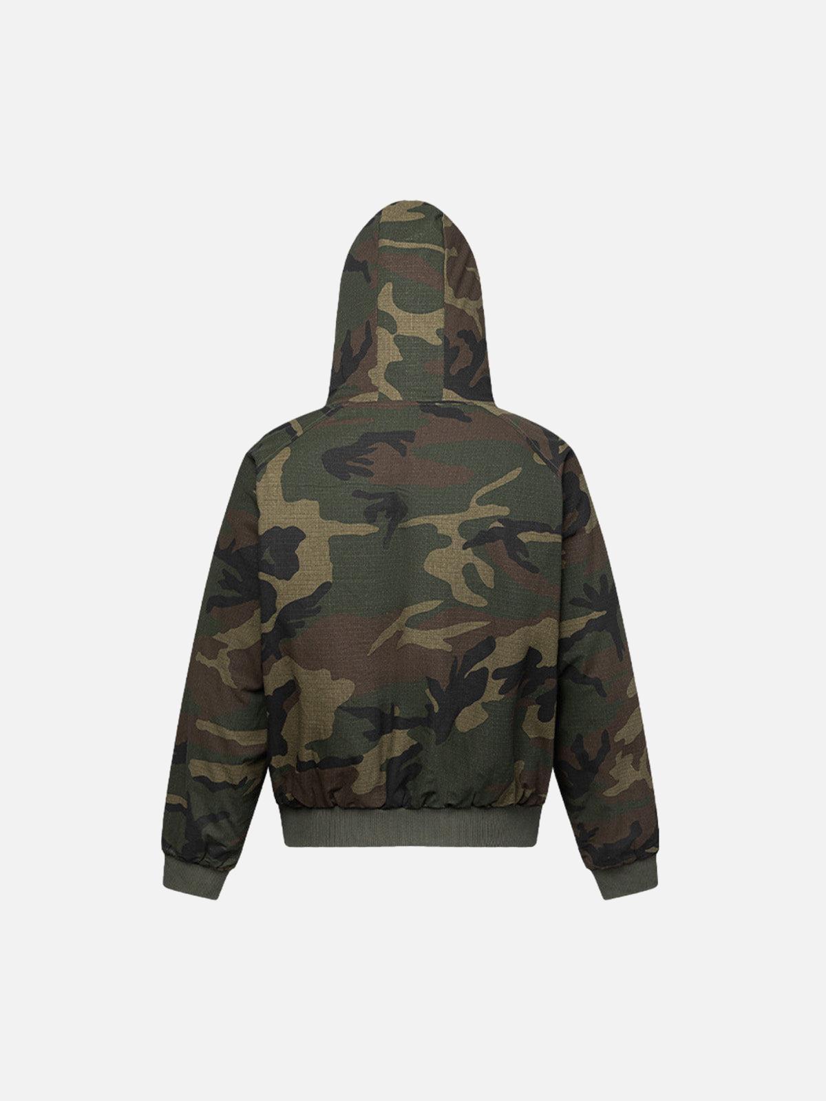 Concert Outfit Camouflage Fleece Hooded Jacket Concert Outfit Camouflage Fleece Hooded Jacket