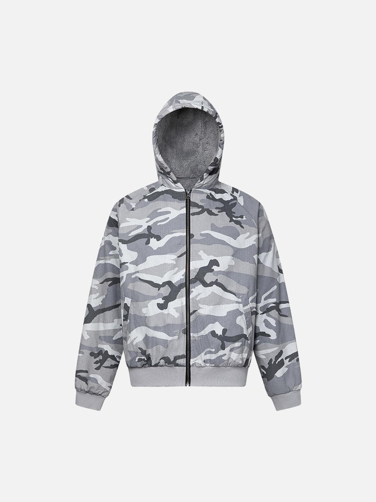 Concert Outfit Camouflage Fleece Hooded Jacket Concert Outfit Camouflage Fleece Hooded Jacket